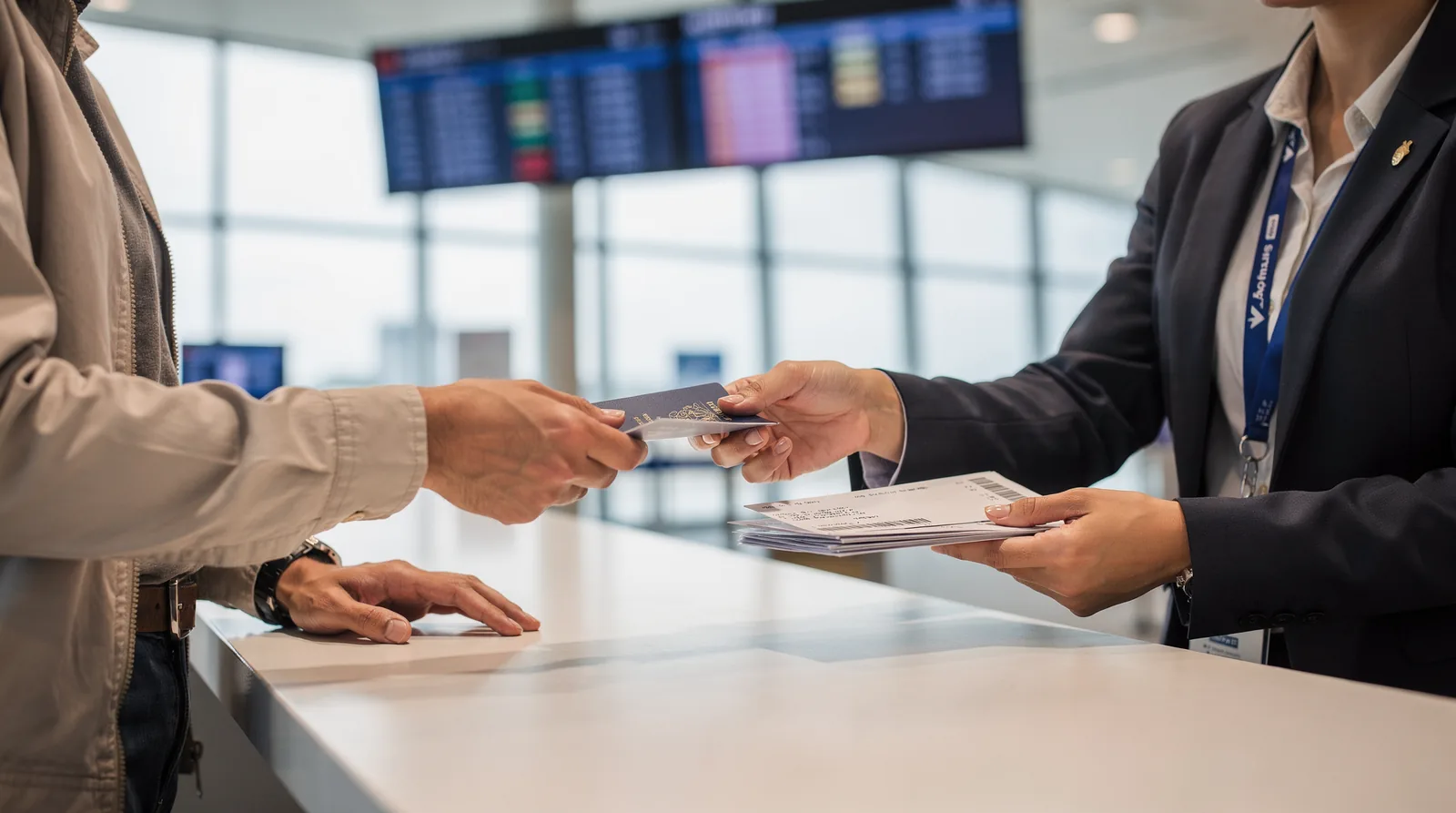 Professional chauffeur assisting a passenger with luggage at the airport