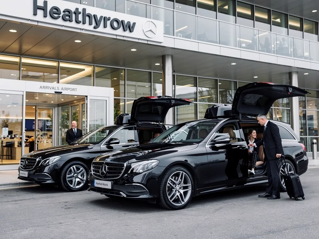 Summary icons representing 24/7 chauffeur bookings and Mercedes-Benz fleet