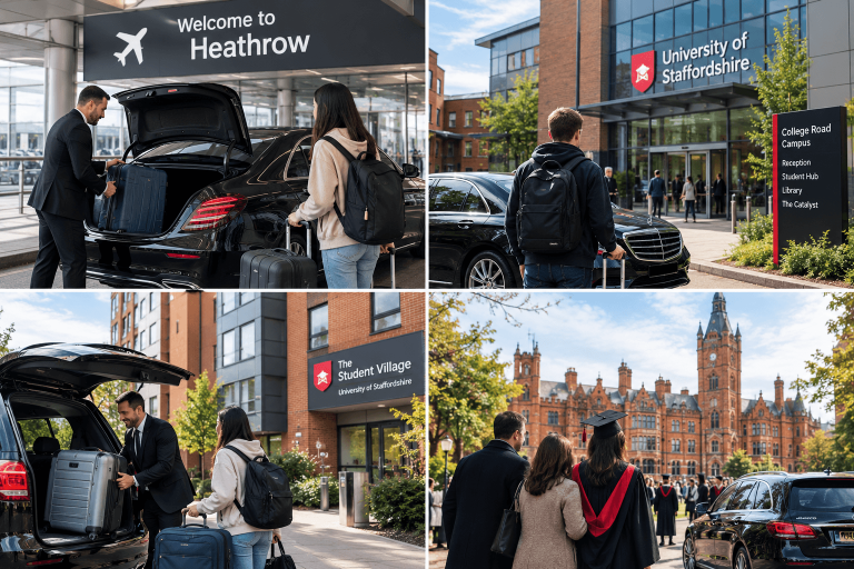 Heathrow arrival, university move-in and graduation journeys with Crystal Executive Cars